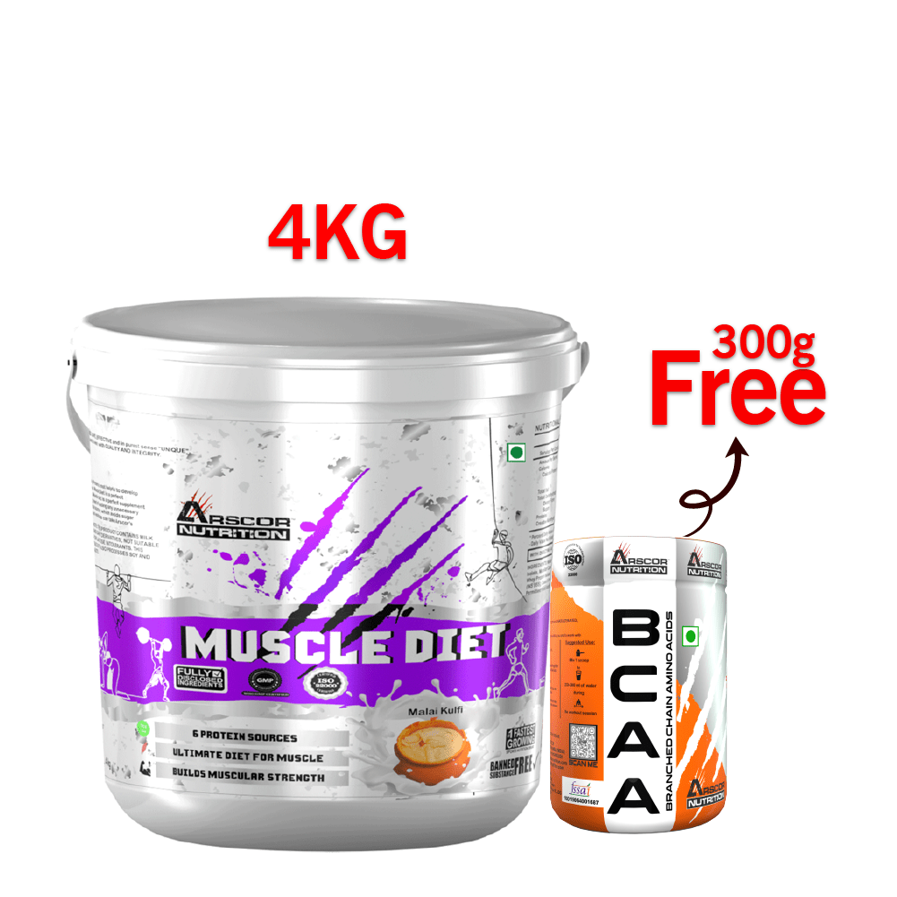 Muscle Diet – Lean Muscle Gainer Powder with Protein, Carbs & Creatine - Arscor Nutrition -